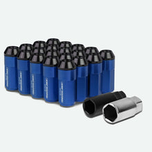 Load image into Gallery viewer, M12 X 1.5 Extended Steel Acorn Lug Nuts with Aluminum Cover - Blue