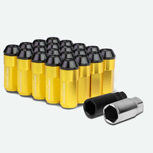Load image into Gallery viewer, M12 x 1.5 Extended Aluminum Lug Nuts 20pc Set Gold