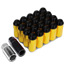 Load image into Gallery viewer, M12 x 1.5 Extended Aluminum Lug Nuts 20pc Set Gold