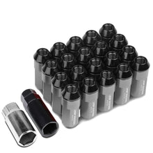 Load image into Gallery viewer, M12 x 1.5 Extended Aluminum Lug Nuts 20pc Set Gun Metal