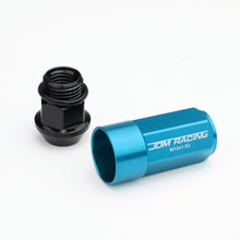 Load image into Gallery viewer, M12 x 1.5 Extended Aluminum Lug Nuts 20pc Set Light Blue