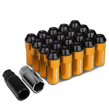 Load image into Gallery viewer, M12 x 1.5 Extended Aluminum Lug Nuts 20pc Set Orange Steel Acorn