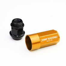 Load image into Gallery viewer, M12 x 1.5 Extended Aluminum Lug Nuts 20pc Set Orange Steel Acorn
