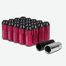 Load image into Gallery viewer, M12 x 1.5 Extended Steel Acorn Lug Nuts with Aluminum Cover - Pink