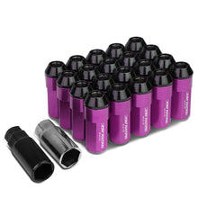Load image into Gallery viewer, M12 x 1.5 Extended Aluminum Lug Nuts 20pc Set Purple Polyurethane