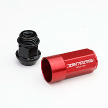 Load image into Gallery viewer, M12 x 1.5 Extended Aluminum Steel Acorn Lug Nuts 20pc Red