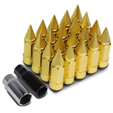 Load image into Gallery viewer, Universal M12 x 1.5 Extended Lug Nuts with Removable Spike Gold