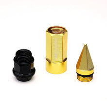 Load image into Gallery viewer, Universal M12 x 1.5 Extended Lug Nuts with Removable Spike Gold