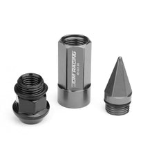 Load image into Gallery viewer, M12 x 1.5 Aluminum Lug Nuts w/ Steel Spike Extended 20pc Gun Metal
