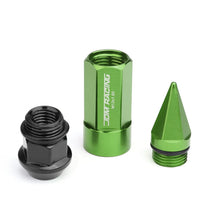 Load image into Gallery viewer, M12 x 1.5 Extended Aluminum Lug Nuts w/ Removable Spike 20pc Green