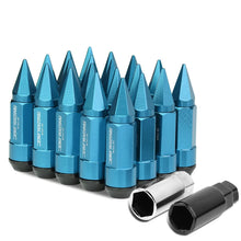 Load image into Gallery viewer, M12 x 1.5 Extended Aluminum Lug Nuts with Removable Spike - Light Blue