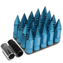 Load image into Gallery viewer, M12 x 1.5 Extended Aluminum Lug Nuts with Removable Spike - Light Blue