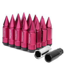 Load image into Gallery viewer, M12 x 1.5 Extended Aluminum Lug Nuts with Removable Spike 20pc Pink