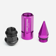 Load image into Gallery viewer, M12 x 1.5 Extended Aluminum Lug Nuts with Spikes - Purple 20pc