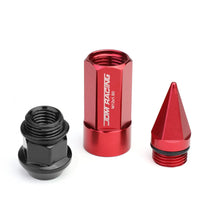 Load image into Gallery viewer, M12 x 1.5 Extended Spike Lug Nuts 20pc Set Red Aluminum