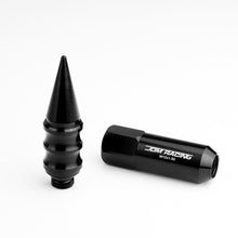 Load image into Gallery viewer, M12 x 1.5 Aluminum Lug Nuts w/ Extended Spike 60mm Tall 20pc Black