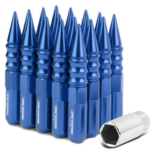Load image into Gallery viewer, Universal M12x1.5 Extended Spike Lug Nuts 20pc Set Aluminum Blue