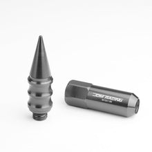 Load image into Gallery viewer, M12 x 1.5 Aluminum Spike Lug Nuts 60mm Extended 20pc Set Gun Metal