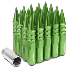 Load image into Gallery viewer, Universal 400 Style Extended Spike Lug Nuts M12 x 1.5 Green Aluminum