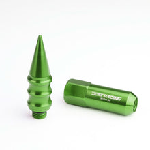 Load image into Gallery viewer, Universal 400 Style Extended Spike Lug Nuts M12 x 1.5 Green Aluminum