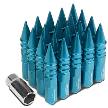 Load image into Gallery viewer, Universal Aluminum Lug Nuts M12x1.5 Extended Spike 20pc - Light Blue