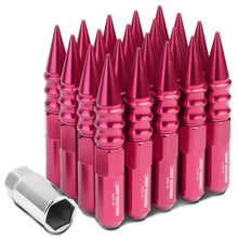 Load image into Gallery viewer, M12 x 1.5 Extended Spike Lug Nuts 20pc Set - Aluminum Pink