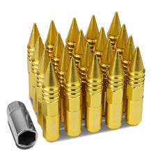 Load image into Gallery viewer, M12 x 1.5 60mm Spike Lug Nuts 20pc Set Aluminum