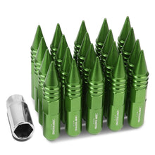 Load image into Gallery viewer, Aluminum Lug Nuts M12 x 1.5 w/ Removable Spike Green 20pc Set