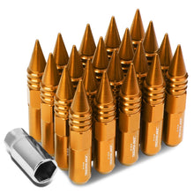 Load image into Gallery viewer, M12 x 1.5 Aluminum Lug Nuts with Removable Spike 20pc Set - Orange