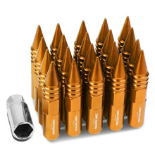 Load image into Gallery viewer, M12 x 1.5 Aluminum Lug Nuts with Removable Spike 20pc Set - Orange