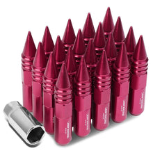 Load image into Gallery viewer, M12 x 1.5 Aluminum Lug Nuts with Removable Spike 20pc Set - Pink