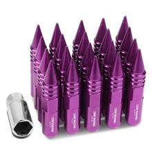 Load image into Gallery viewer, M12 x 1.5 Purple Aluminum Lug Nuts 20pc Set with Spikes