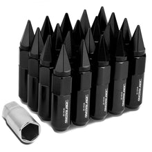 Load image into Gallery viewer, M12 x 1.5 Aluminum Lug Nuts 60MM/90MM w/ Removable Spikes 20PC Black