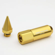 Load image into Gallery viewer, M12 x 1.5 Aluminum Lug Nuts 400 Style w/ Removable Spike 20pc Gold