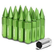 Load image into Gallery viewer, M12 x 1.5 Aluminum Lug Nuts with Removable Spike 20pc Green