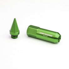 Load image into Gallery viewer, M12 x 1.5 Aluminum Lug Nuts with Removable Spike 20pc Green