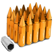 Load image into Gallery viewer, M12 x 1.5 Aluminum Lug Nuts with Removable Spike 20pc Set Orange