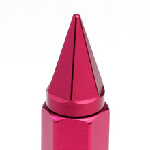 Load image into Gallery viewer, M12 x 1.5 Spike Lug Nuts 60mm/90mm 20pc Set Aluminum Pink
