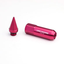 Load image into Gallery viewer, M12 x 1.5 Spike Lug Nuts 60mm/90mm 20pc Set Aluminum Pink