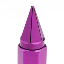 Load image into Gallery viewer, M12 x 1.5 Purple Aluminum Lug Nuts w/ Removable Spike 20pc Set
