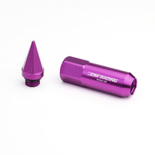 Load image into Gallery viewer, M12 x 1.5 Purple Aluminum Lug Nuts w/ Removable Spike 20pc Set