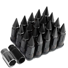 Load image into Gallery viewer, M12 x 1.5 Extended Spike Lug Nuts with Locks 16+4 Set Steel