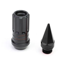 Load image into Gallery viewer, M12 x 1.5 Extended Spike Lug Nuts with Locks 16+4 Set Steel