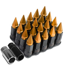 Load image into Gallery viewer, Universal M12x1.5 Steel Lug Nuts Extended Orange Spike 20pc Set