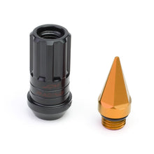 Load image into Gallery viewer, Universal M12x1.5 Steel Lug Nuts Extended Orange Spike 20pc Set
