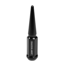 Load image into Gallery viewer, M14 x 1.5 Spike Lug Nuts 23mm OD 112mm Tall Black Steel 24 Pack