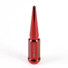 Load image into Gallery viewer, M14 x 1.5 Spike Steel Lug Nuts 23mm - 24 Pack with Lock Key Red