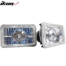 Load image into Gallery viewer, 6x4 Inch Sealed Beam Chrome Housing Projector Headlight lamp Glass Len