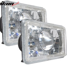 Load image into Gallery viewer, 6x4 Inch Sealed Beam Chrome Housing Projector Headlight lamp Glass Len