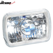 Load image into Gallery viewer, 7x6in Blue Halo H4 Bulb Sealed Beam Square Headlight Headlamp